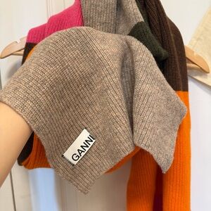 Ganni Multicolor Wool Scarf